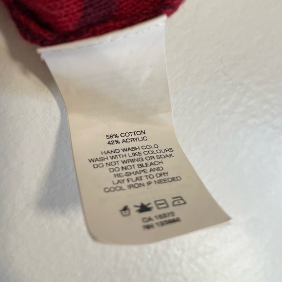 Joe Fresh Burgundy Patterned Knit Dress - Size Small - Picture 6 of 6
